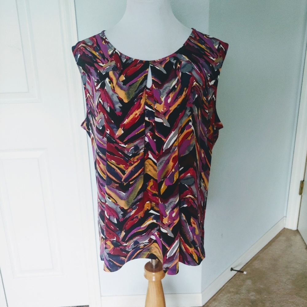 Jones Studio Silky Sleeveless Dress Top Size XL